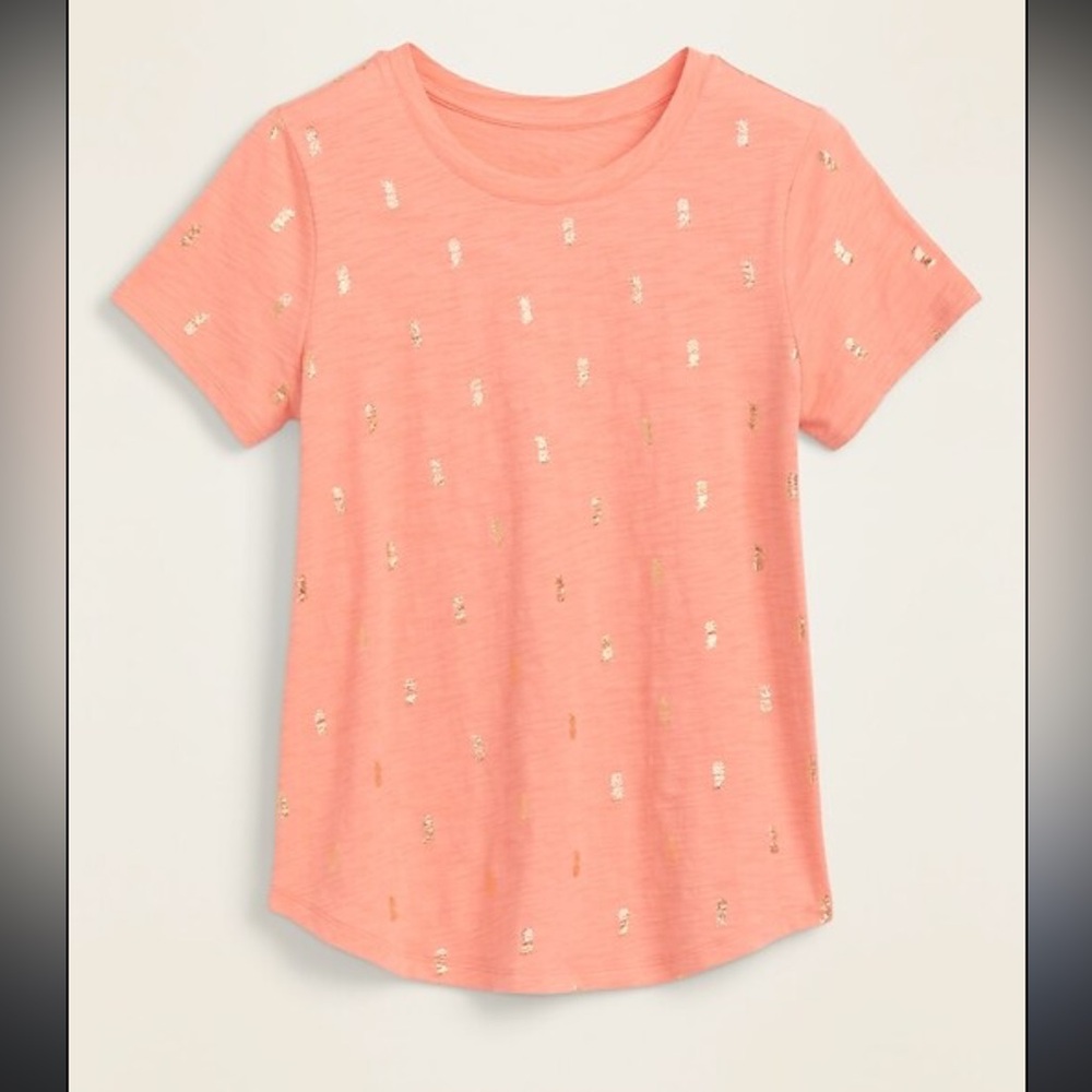 OLD NAVY woman’s XL Extra Large short sleeve mini pineapple top